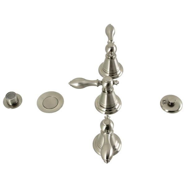 Kingston Brass ThreeHandle Bidet Faucet, Brushed Nickel KB328AL - main